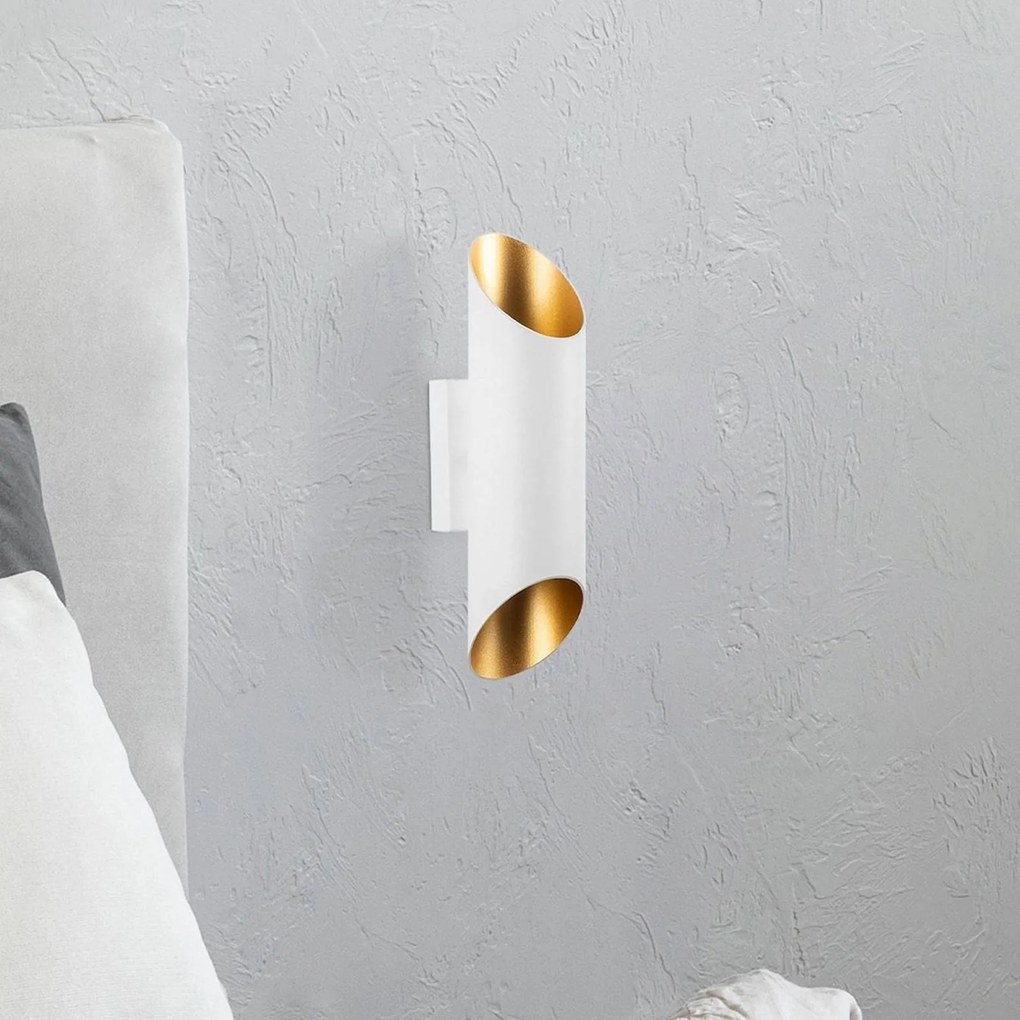 Opviq Applique Cut 11815, bianco, metallo, altezza 30 cm, up/down