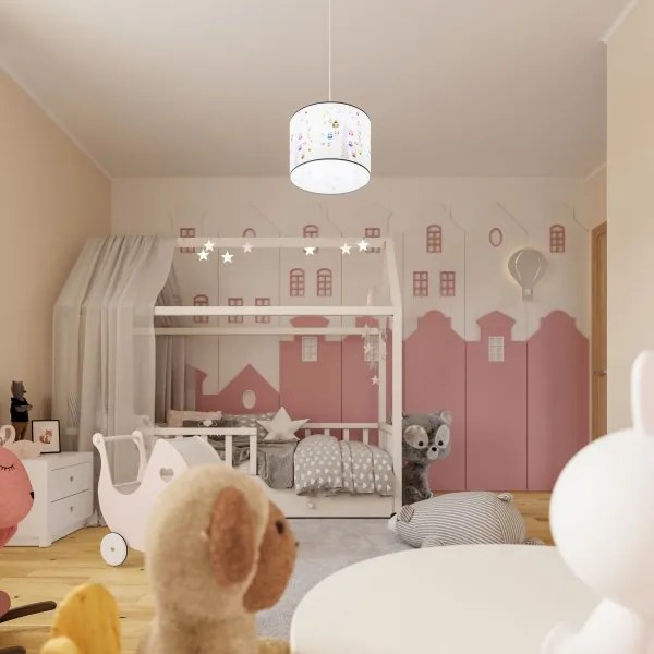Sollux SL.1422 - Lampadario a sospensione per bambini OWLS 1xE27/15W/230V diametro 30 cm