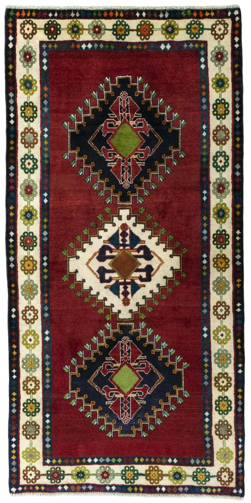 Shiraz Tappeto persiano 230 x 110 Rosso (Iran) Annodato A Mano