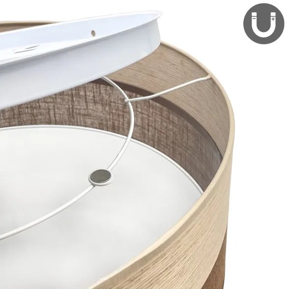 Plafoniera LED SIRJA WOOD LED/36W/230V diametro 45 cm marrone/quercia