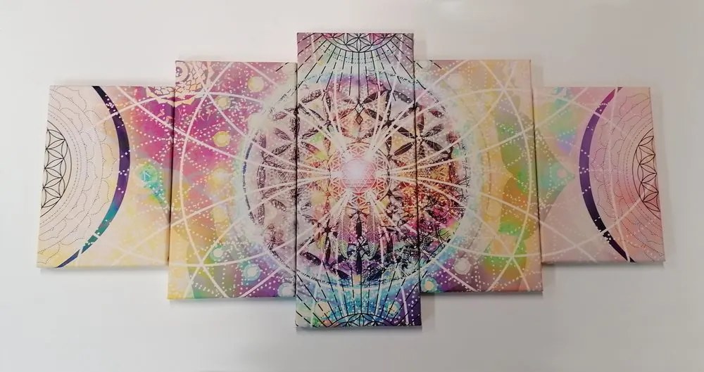 Quadri 5 pezzi – Mandala in un design interessante