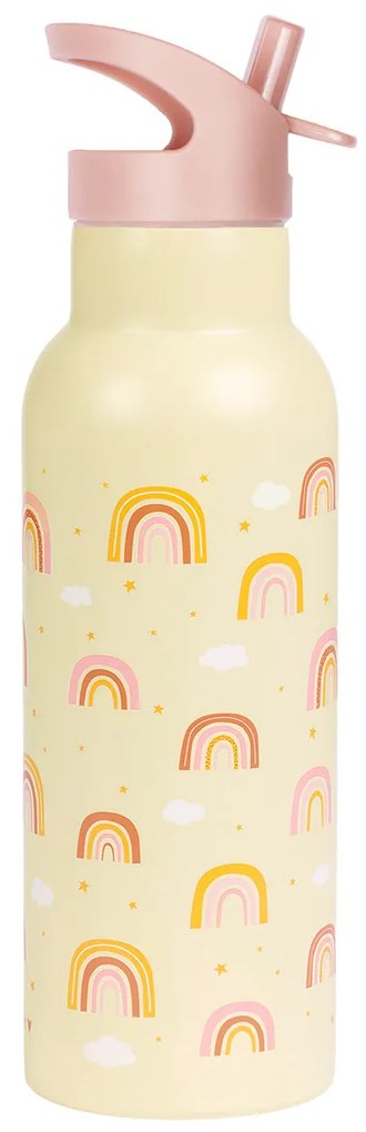 A Little Lovely Company - borraccia in acciaio inox, 500 ml - arcobaleno
