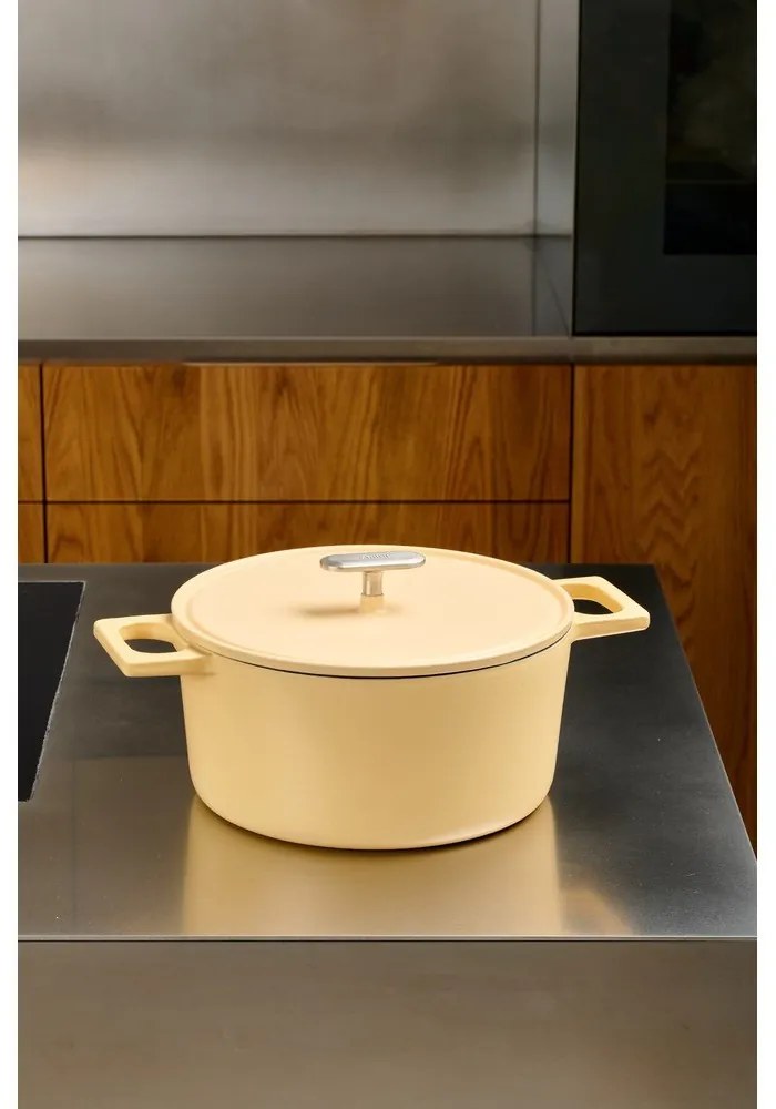 Casseruola in ghisa con coperchio incluso adatta all'induzione 5,5 l Mattia 3.0 – FABINI