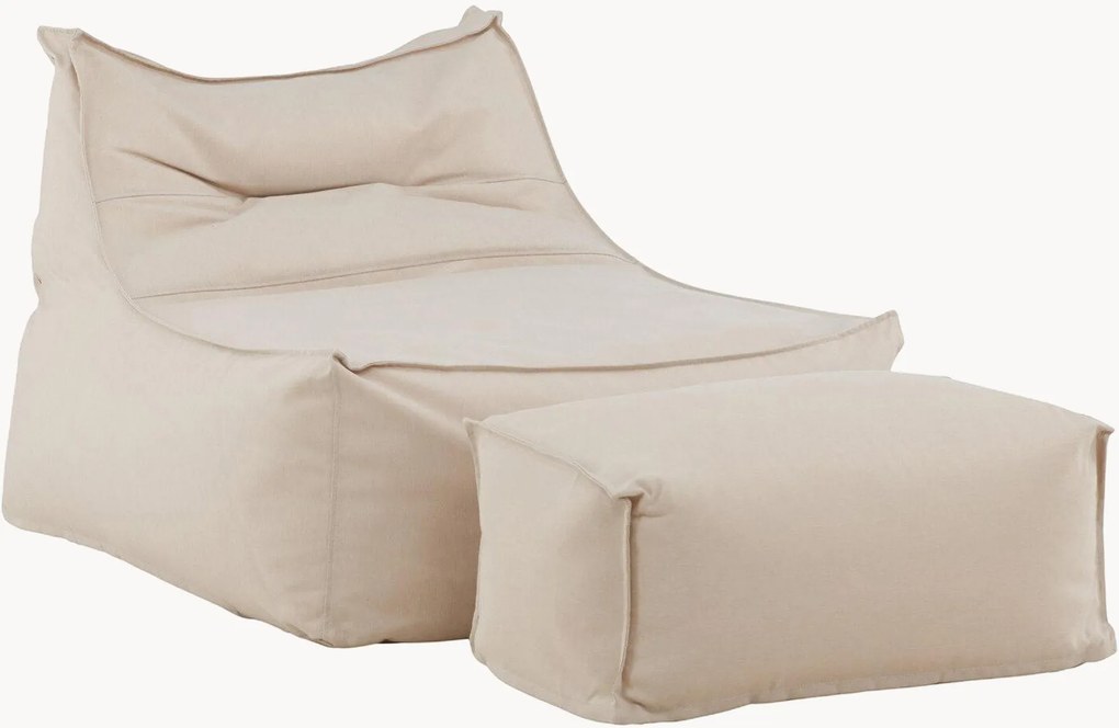 Pouf sacco da giardino con poggiapiedi Redang