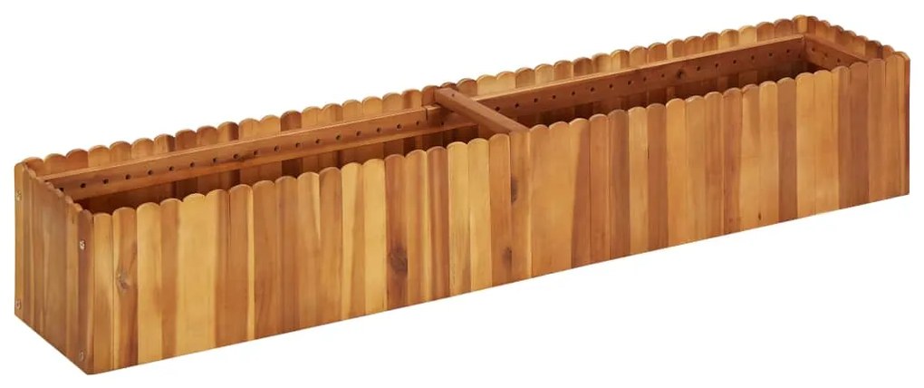 Letto Rialzato Da Giardino 150x30x25 Cm İn Massello Di Acacia /