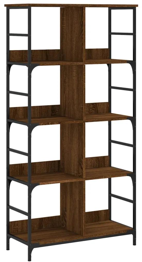 Libreria rovere marrone 78,5x33x153 cm in legno multistrato