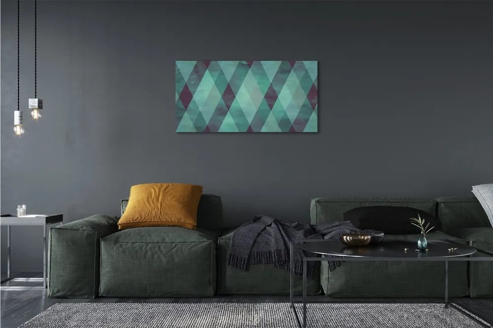 Quadro su tela Pattern di diamante geometrico 100x50 cm