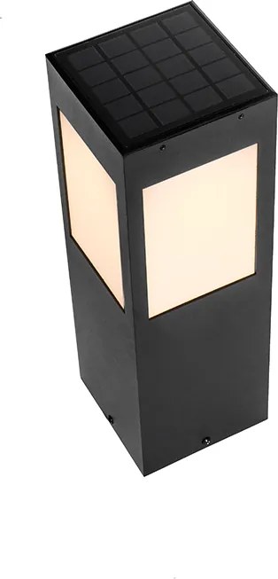 Lampada da terra per esterni nera 40 cm con luce dimmerabile e sensore solare - Charlotte