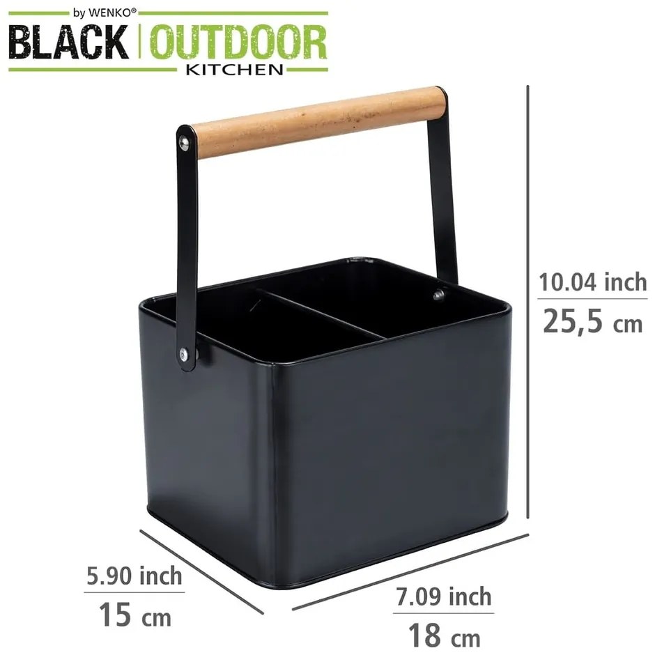 Scatola nera per utensili da cucina Baco Black Outdoor Kitchen Baco - Wenko