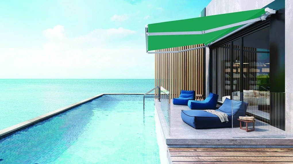 Tenda da sole a bracci estensibili TEMPOTEST PARA' mod. Procida, L 2.4 x 2.1 m verde