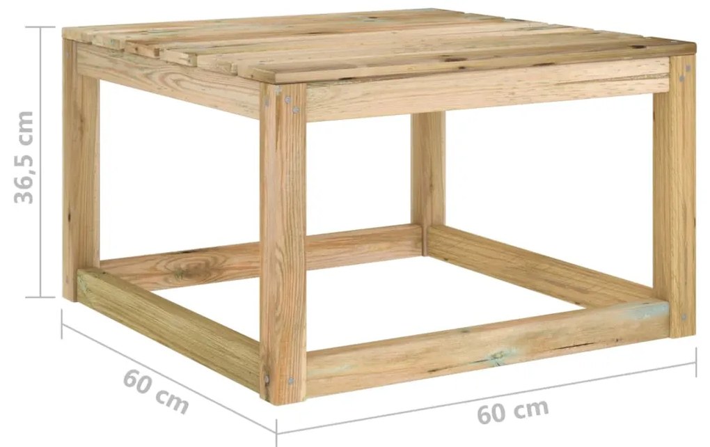 Set Divani da Giardino 10 pz in Legno di Pino Impregnato Verde