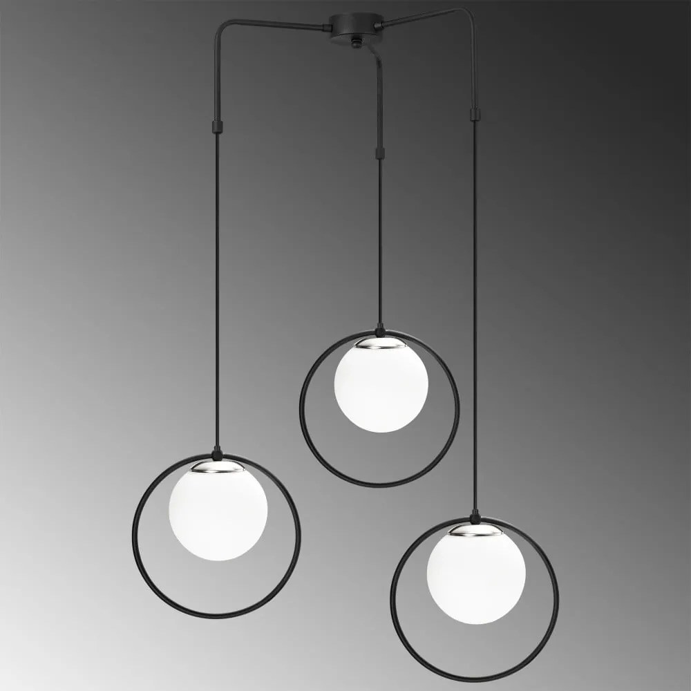 Apparecchio a sospensione in metallo nero Opviq luci Nazarios - Opviq lights