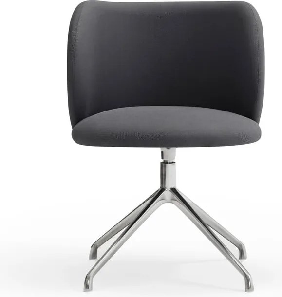 Sedia da pranzo grigio scuro in imbottito Mogi – Teulat