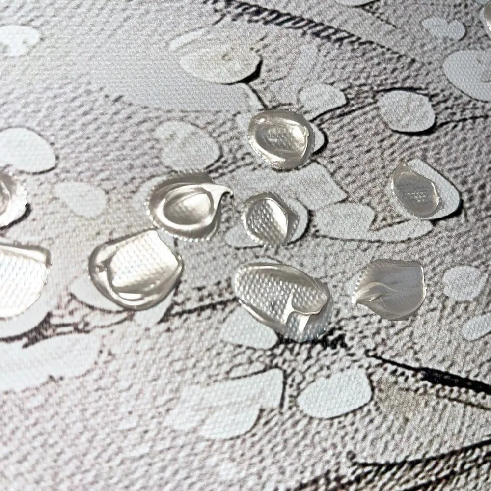 Quadro con elementi dipinti a mano 70x100 cm White Tree – Styler