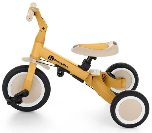PETITE&MARS - Triciclo per bambini 5in1 TURBO Intense Ochre