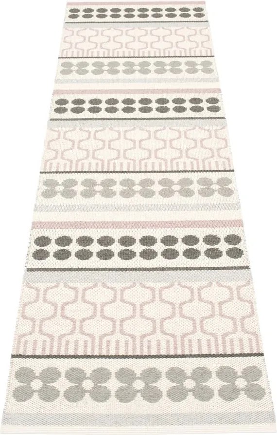 Passatoia da interno/esterno rosa chiaro/grigia 70x270 cm Asta Pale Rose – Pappelina