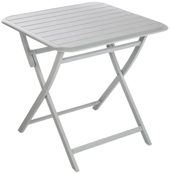 Tavolo da pranzo per giardino Idaho NATERIAL struttura e superficie in Alluminio  grigio per 2 persone 75x75cm