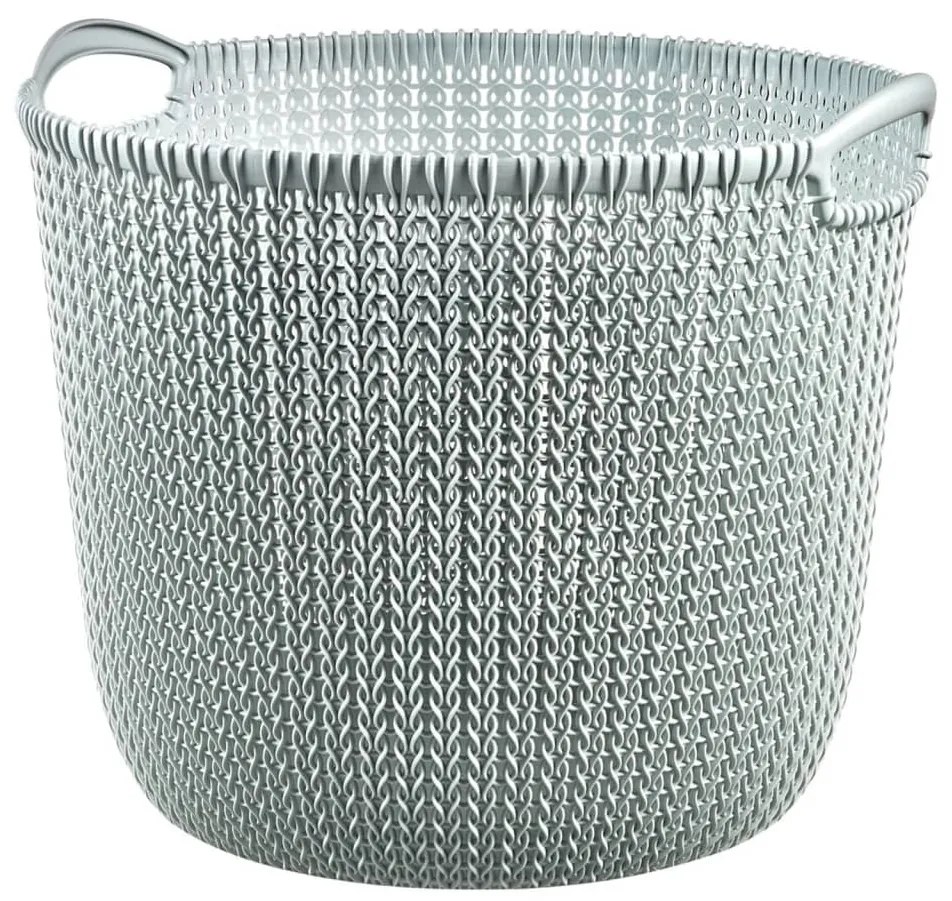 Cesta Portaoggetti Knit Rotonda L 30l Blu Nebbia /