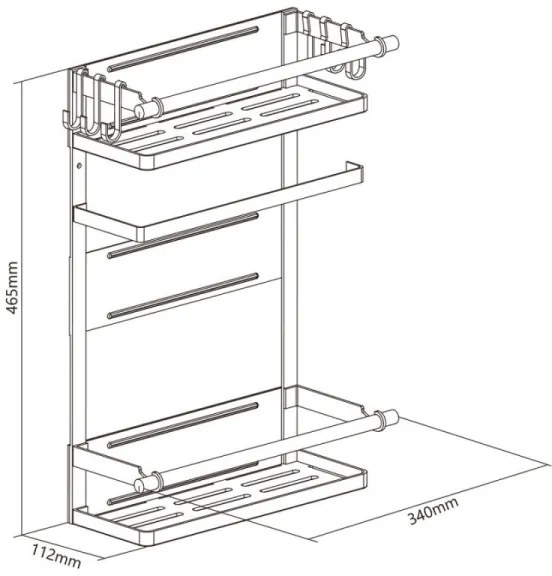 MK FLORIA MKF-21MG01W - Organizzatore magnetico 46,5x34 cm bianco