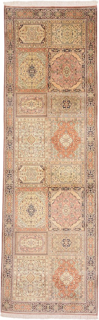 Cashmere Silk Tappeto orientale 300x90 (Indian) Annodato A Mano