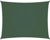 Parasole a Vela Oxford Rettangolare 4x6 m Verde Scuro 135492