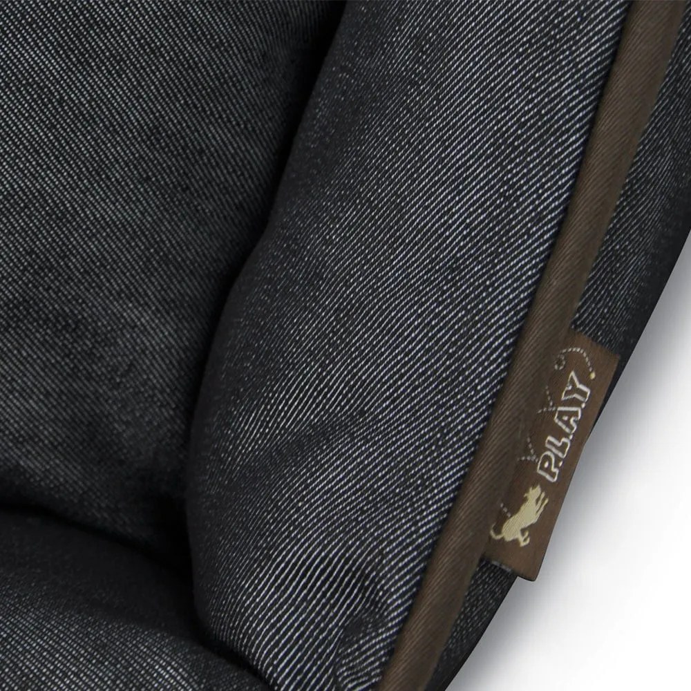 Cuccia in blu scuro per cane 110x95 cm Lounge Bed Denim Medieval Blue / Dark Chocolate XL – P.L.A.Y.