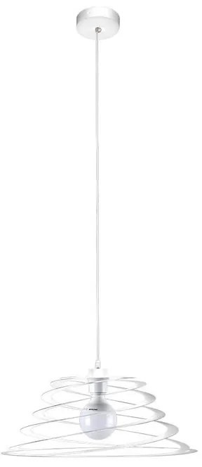 Lampadario Moderno Sofia bianco paralume bianco E27 Ø50cm NOVECENTO