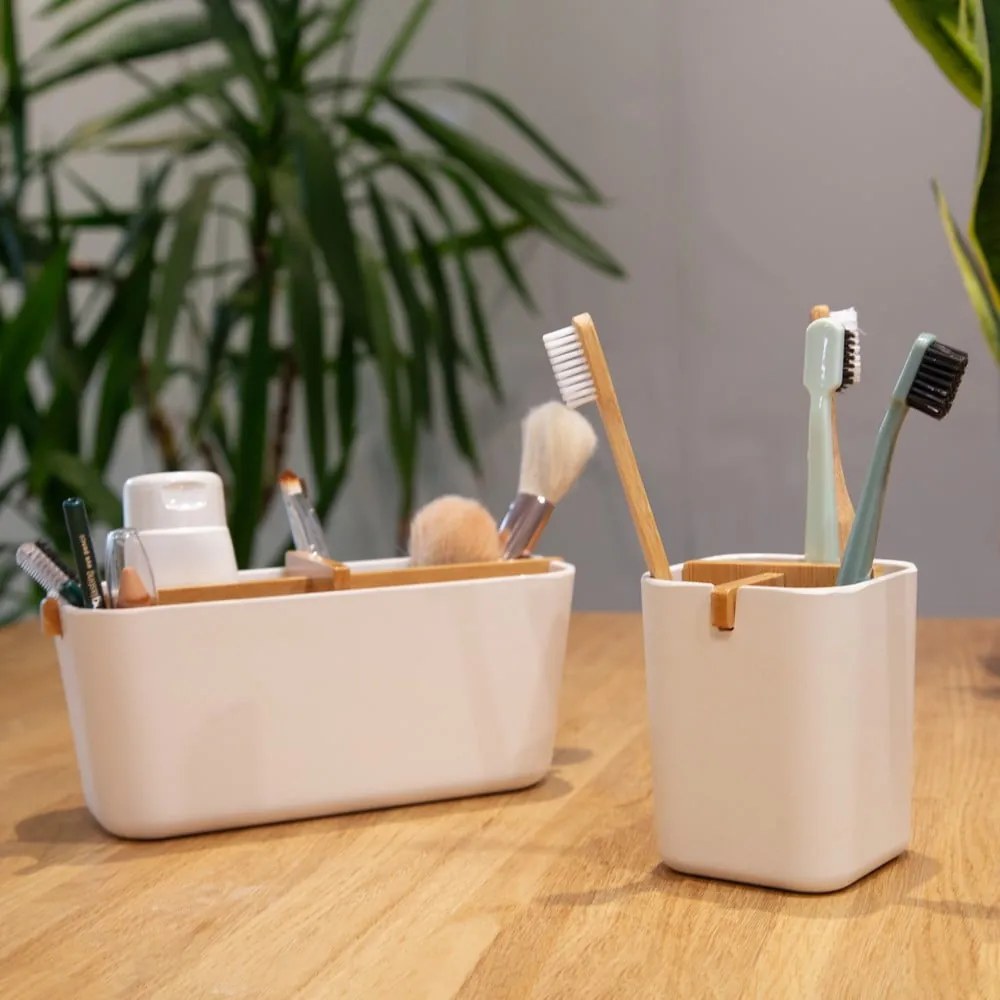 Organizzatore da bagno bianco Ecologic, 8,4 x 7,8 cm - Compactor