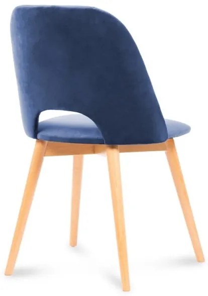 Sedia da pranzo TINO 86x48 cm blu scuro/faggio