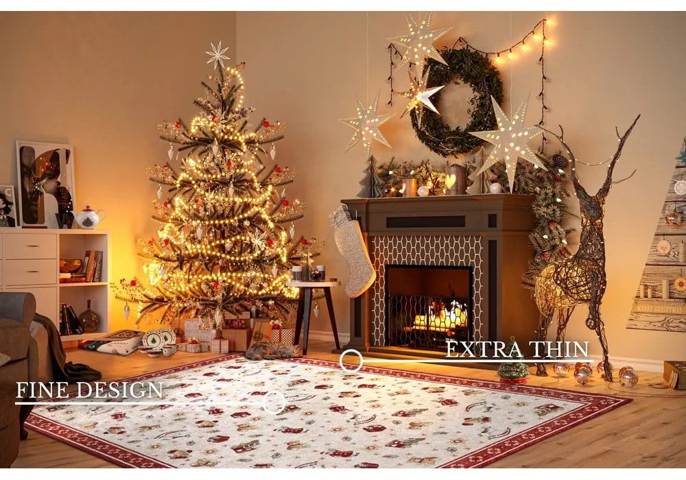 Tappeto rosso natalizio in cotone 160x230 cm Toy's Delight Red Christmas - Villeroy&amp;Boch