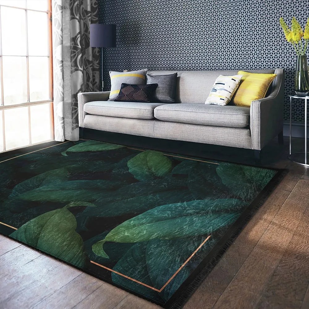 Passatoia color petrolio lavabile 80x200 cm Unique – Mila Home