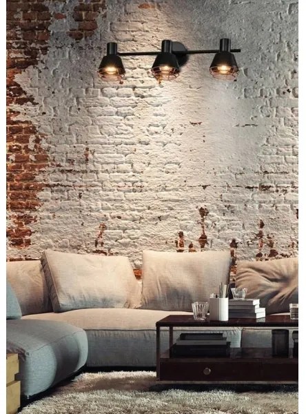 Faretto NERIA 3xE14/40W/230V nero/rame