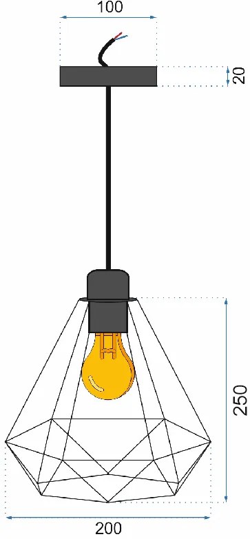 LAMPADA PENSILE DIAMANTE Light Gold 392197