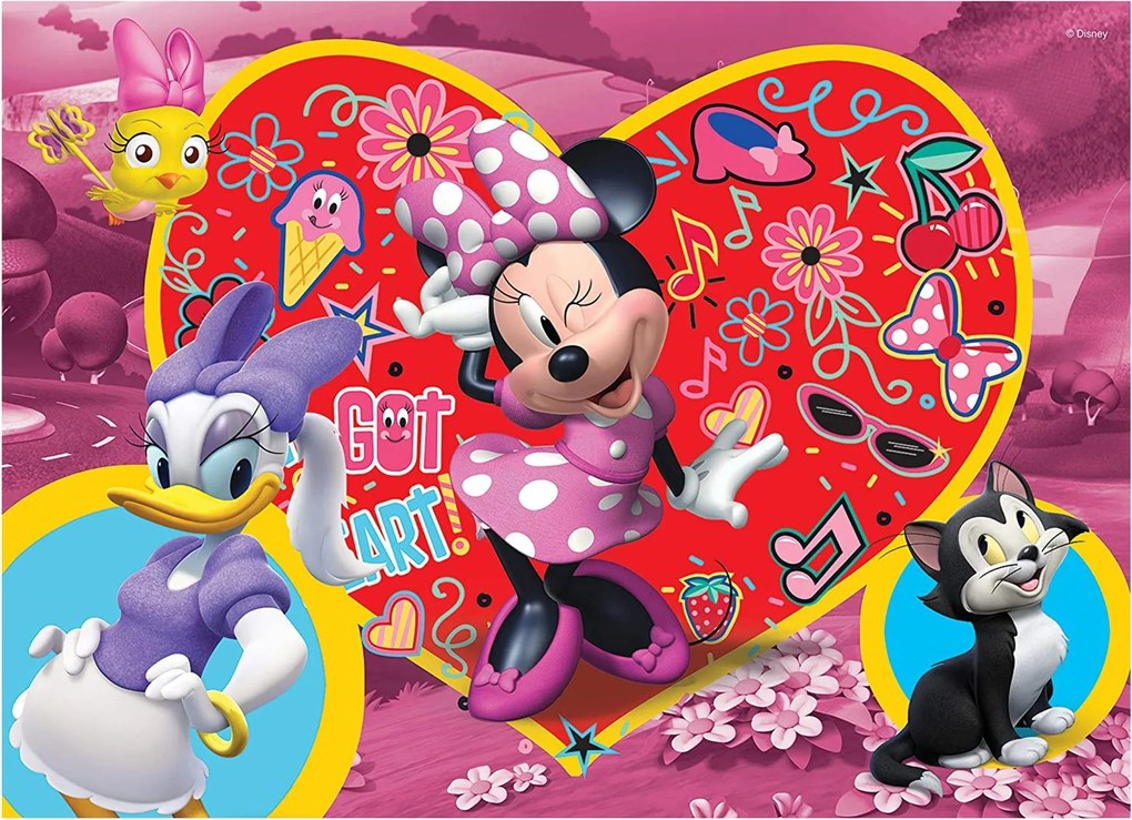 Puzzle maxi double-face Disney Minnie Paperina 108 pz retro colorabile 3362