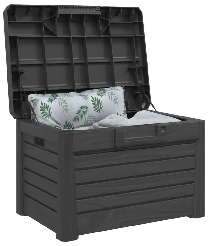 Contenitore cuscini antracite 73x50,5x46,5 cm in polipropilene