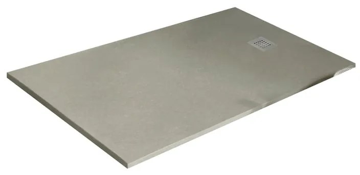 Piatto doccia in resina Strato crema L 90 x L 80 x H 2.5 cm opaco effetto pietra