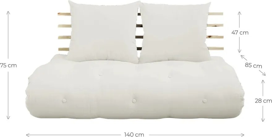 Divano variabile Naturale Chiaro/Mocca Shin Sano - Karup Design