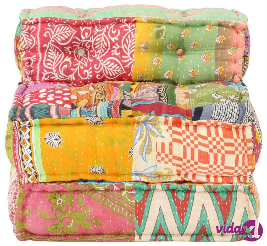 vidaXL Pouf Modulare in Tessuto Patchwork