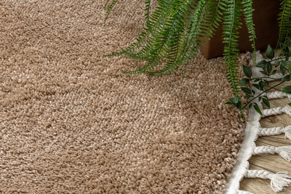 Tappeto BERBER 9000 cerchio beige Frange berbero marocchino shaggy