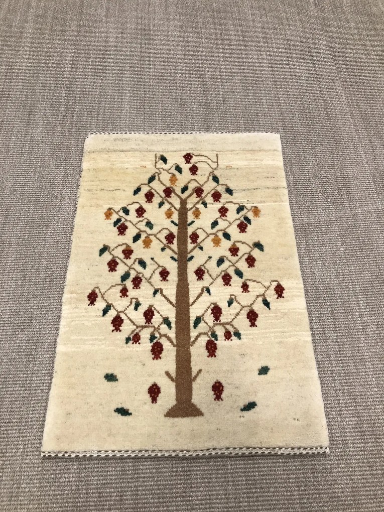 Gashguli Tappeto 90x60 Beige (Iran) Annodato A Mano