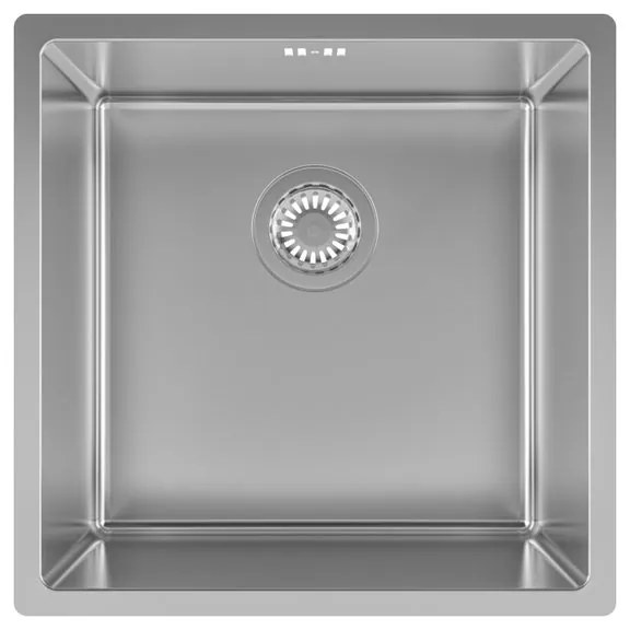 Lavello sopratop sottotop 1 vasca DELINIA Michigan inox L 40 x L 40 cm argento