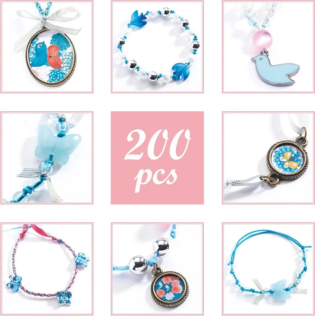 Set per fare gioielli - perle e uccelli