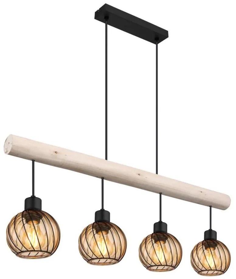 Globo 15534-4H - Lampadario a sospensione con filo PAULO 4xE27/15W/230V