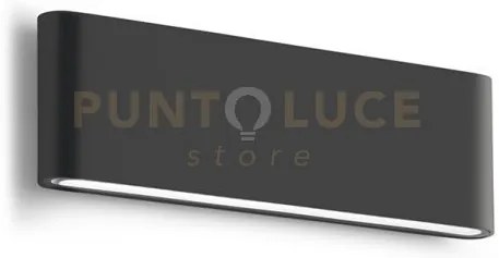 Ges884c- applique  antracite a led 3000k 1150lm 2x12w biemissione  ...