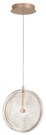 Lampada a sospensione LED JOKEY in metallo e vetro decorato TRASPARENTE 30 cm