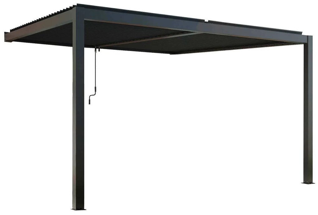 NIMBUS - pergola bioclimatica addossata in alluminio 3 x 4 m