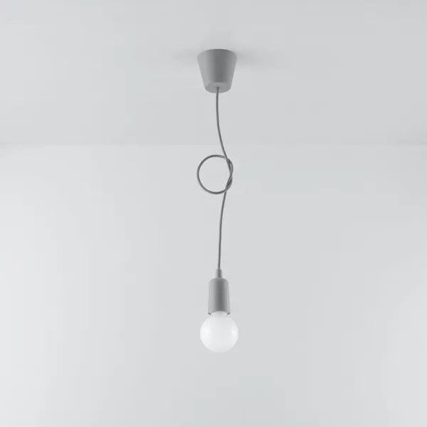 Lampadario su catena DIEGO 1xE27/60W/230V grigio