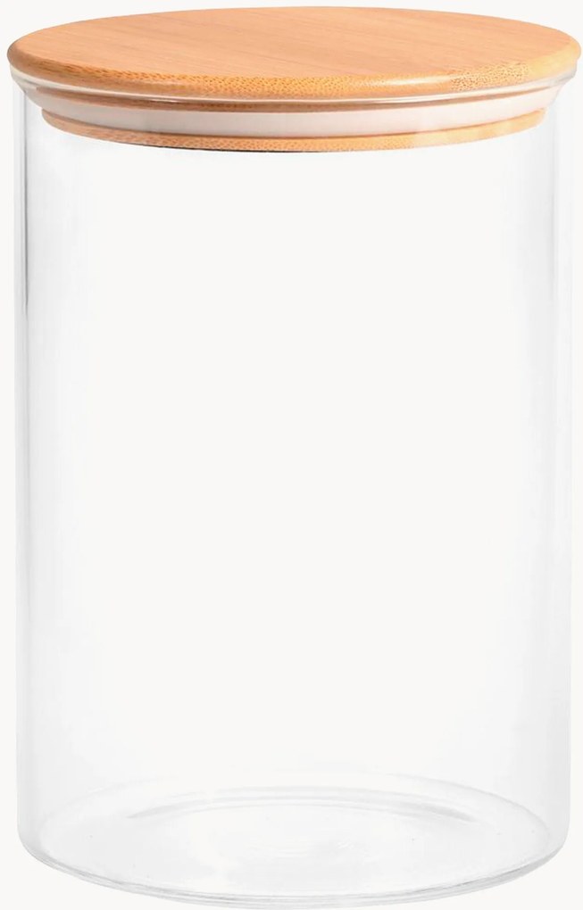 Barattolo in vetro borosilicato con coperchio in bambù Natura, 600 ml
