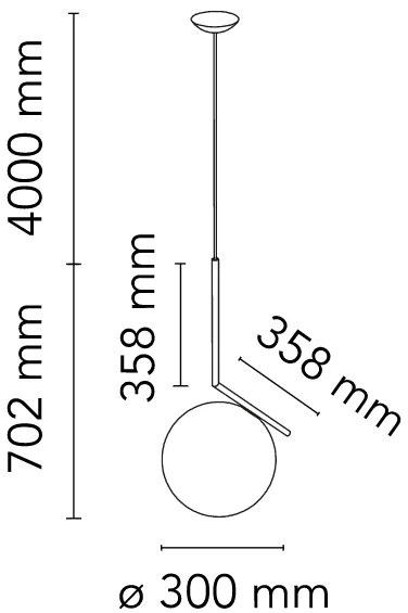 Flos IC Lights Suspension 2 Lampada a sospensione 30 cm a luce diffusa in Ottone spazzolato