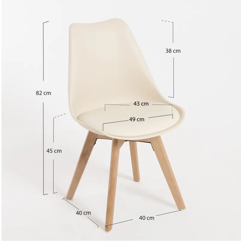 Sedia Synk Basic - Crema
